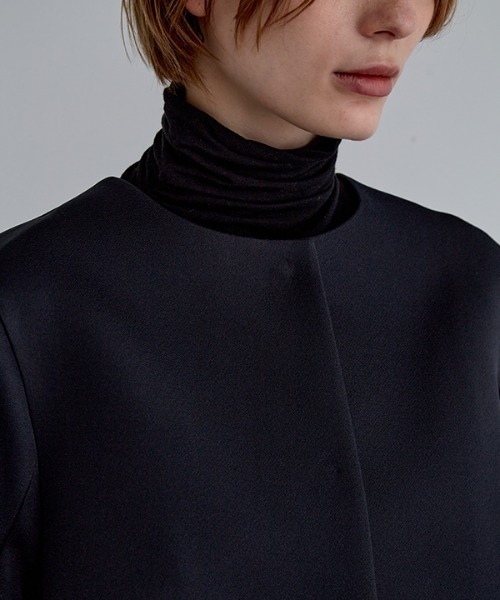 ◇エアートリプルクロスバックフレアジャケット（ノーカラーコート