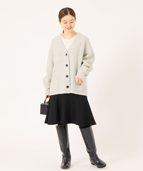 IENA（イエナ）の「AQUA畦ボックスシルエットカーディガン