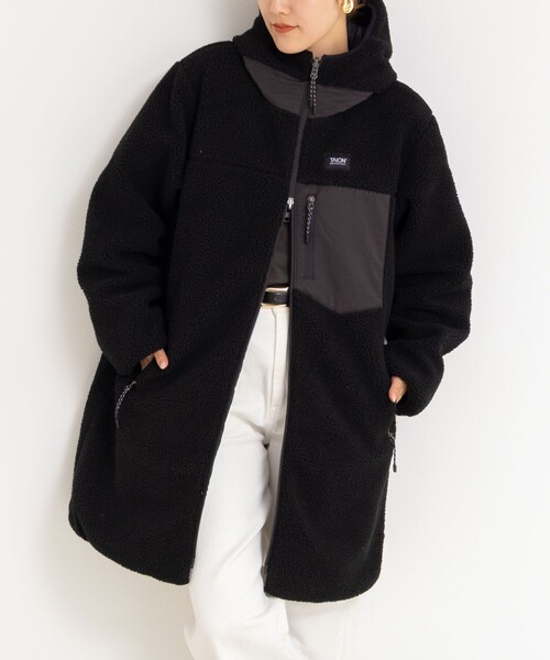 ◇【WEB限定】【TAION/タイオン】別注ボア×ダウンフードコート