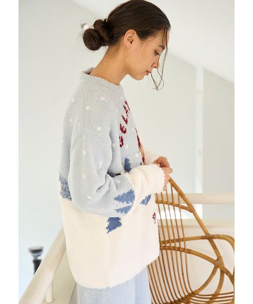 セール】【HOLIDAY】スキーベアジャガードプルオーバー（ルームウェア