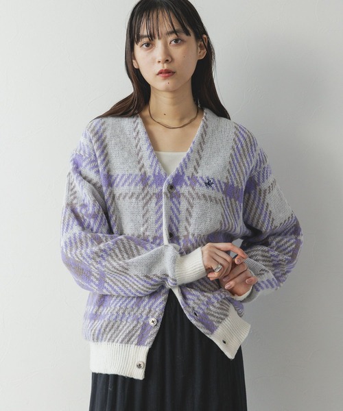 セール】BEVERLY HILLS POLO CLUB/チェックニットカーディガン（ニット