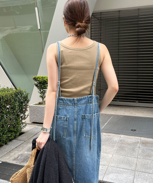 DouDou（ドゥドゥ）の「デニムキャミジャンスカ（ワンピース）」 - WEAR