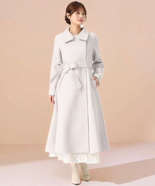 セール】2025秋冬新作 ブローチ付きスタンドカラー3wayコート