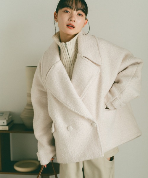 セール】ブークレビッグカラーコート（その他アウター）｜VANNIE U