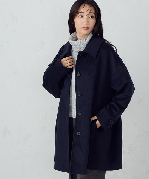 COMME CA ISM（コムサイズム）の「ウール混ビーバー ステンカラー