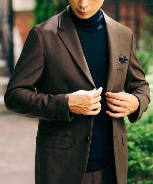 SUPER 120's ウールサキソニー 2ボタン ジャケット【セットアップ着用