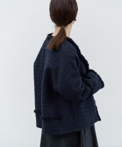IENA（イエナ）の「＆NAVY ネイビーツイードジャケット（その他