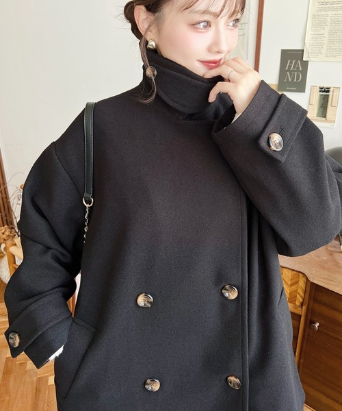 セール】フェイクウールシャギーチェック＆ニットモッサ無地2WAY