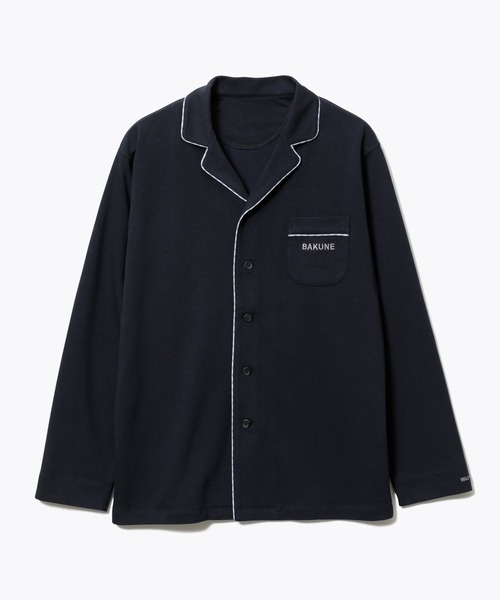 BAKUNE パジャマ スウェット ロングスリーブ シャツ（ルームウェア