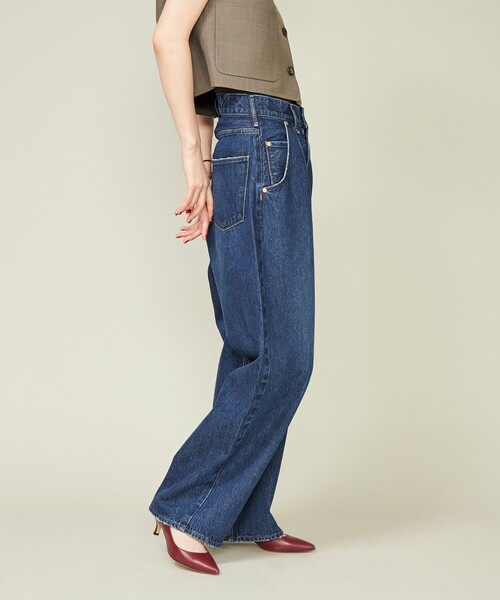 別注】＜upper hights for conte＞タックデニムパンツ UN（デニム