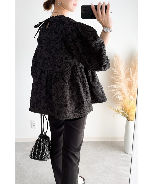 ZOZO限定】フラワージャガードブラウス（シャツ/ブラウス