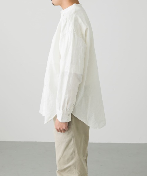 かぐれ（カグレ）の「『ユニセックス』コットンリネンビッグシャツ