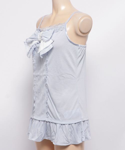 axes femme（アクシーズファム）の「ストライプビッグリボンキャミ