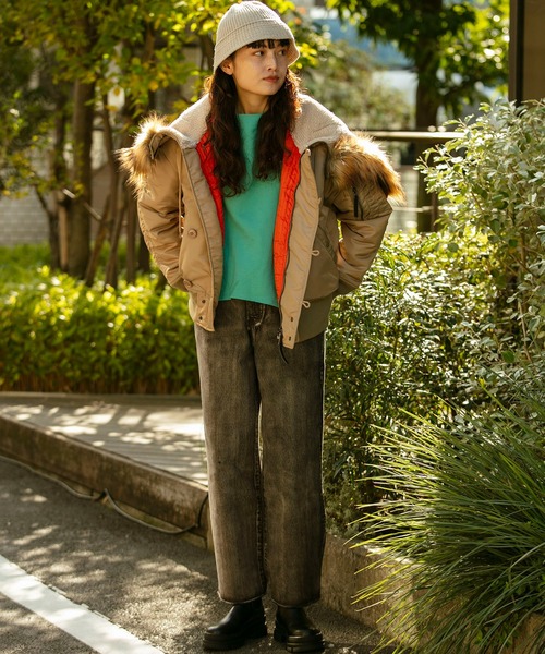 goa ゴア N-2B ミリタリー ラクーンファー ベスト y2k goa ゴア N-2B