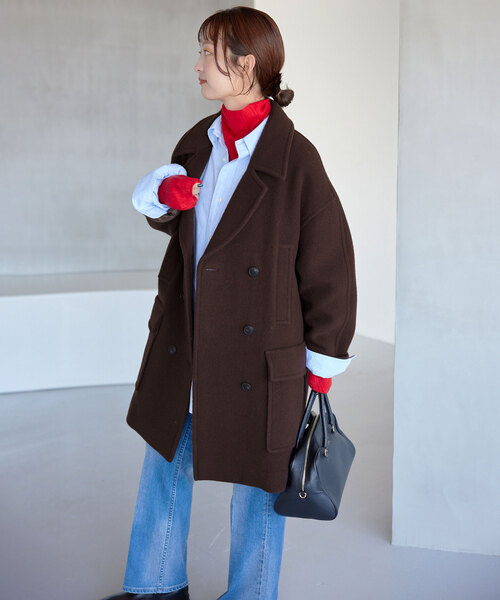 SLOBE IENA（スローブイエナ）の「メルトンビッグPコート（ピーコート