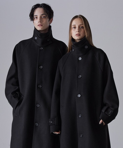CLEL】Tech Melton Loose Soutien Collar Coat/テックメルトン ルーズ