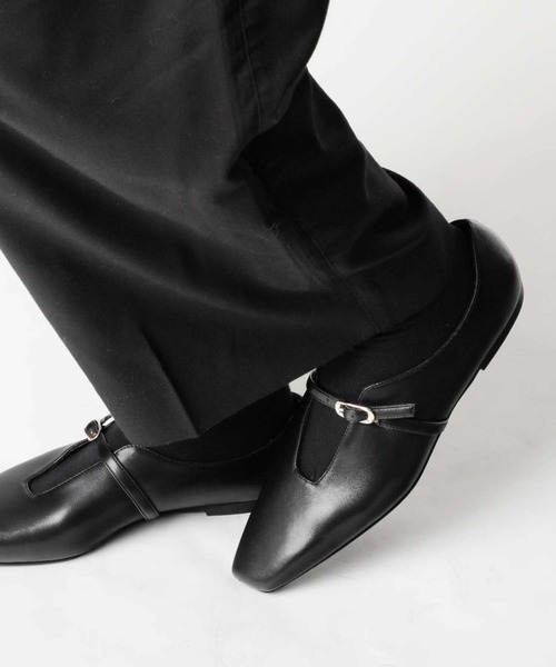 セール】FABIO RUSCONI SQUARE TOE STRAP ファビオルスコーニ スクエア