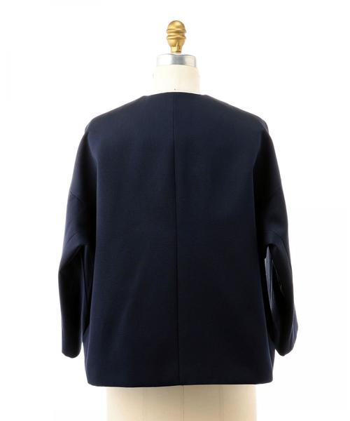 Drawer（ドゥロワー）の「Drawer グログラン ノーカラージャケット