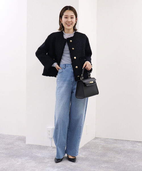 NOLLEY'S Sophi（ノーリーズソフィ）の「フラッグツイードノーカラー