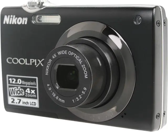Nikon COOLPIX S3000 Black 12.0 MP 27mm Wide Angle Digital Camera