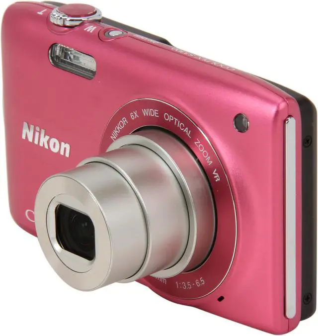 Nikon Coolpix S3300 Pink 16MP 26mm Wide Angle Digital Camera