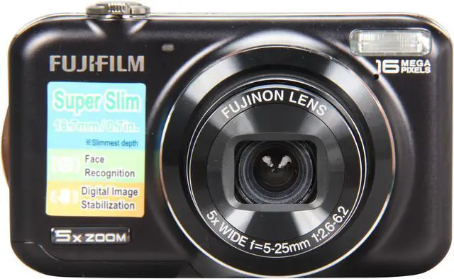 Refurbished: FUJIFILM FinePix JX400 Black 16 MP Digital Camera