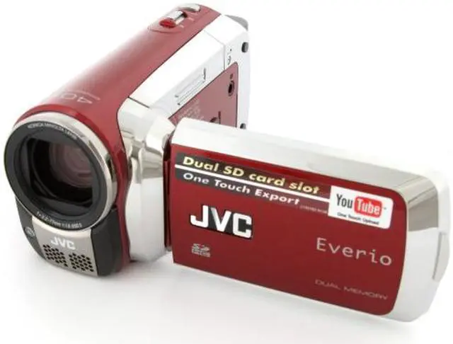 Refurbished: JVC Everio GZ-MS120 Red Flash Memory Camcorder