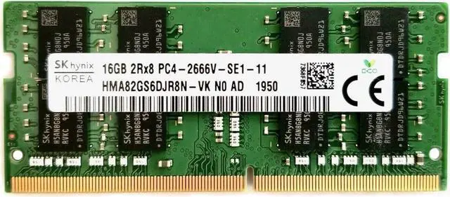 Hynix 16GB HMA82GS6DJR8N-VK 2666MHz DDR4 RAM is SODIMM PC4-21300