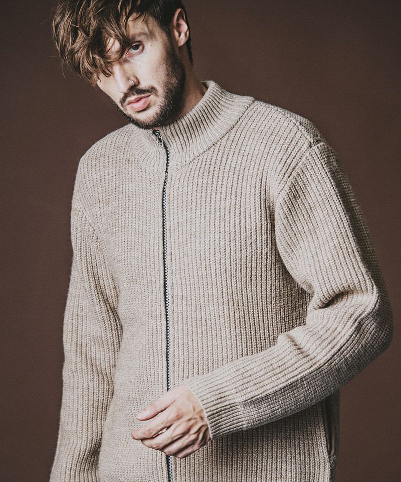 70%OFF【NO ID.(ノーアイディー)】ﾄﾞﾗｲﾊﾞｰｽﾞﾆｯﾄZIP-CD カーディガン