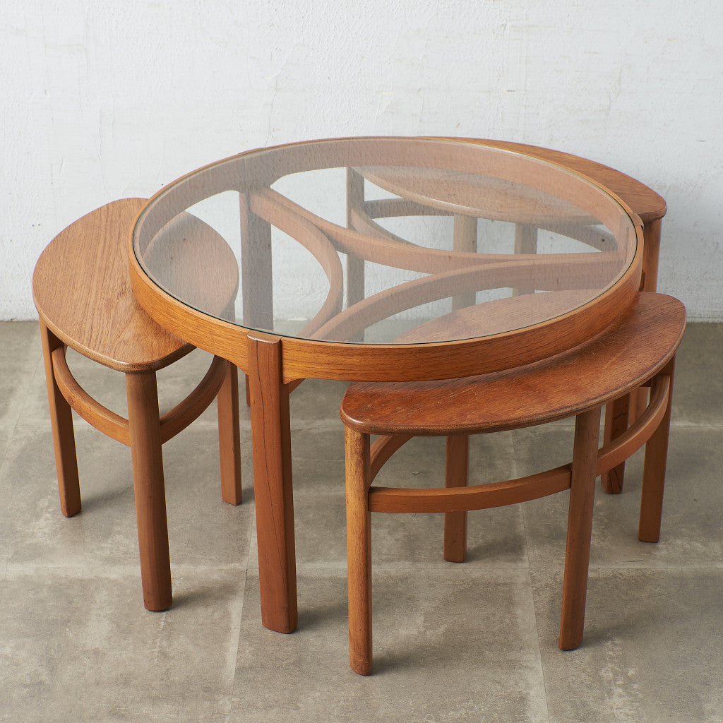 ネイサン Nathan ヴィンテージ ネストガラストップ コーヒーテーブル