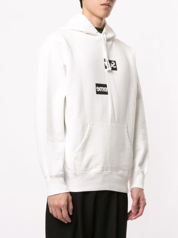 Comme Des Garçons Pre-Owned x Supreme 2018 Logo Hoodie | White