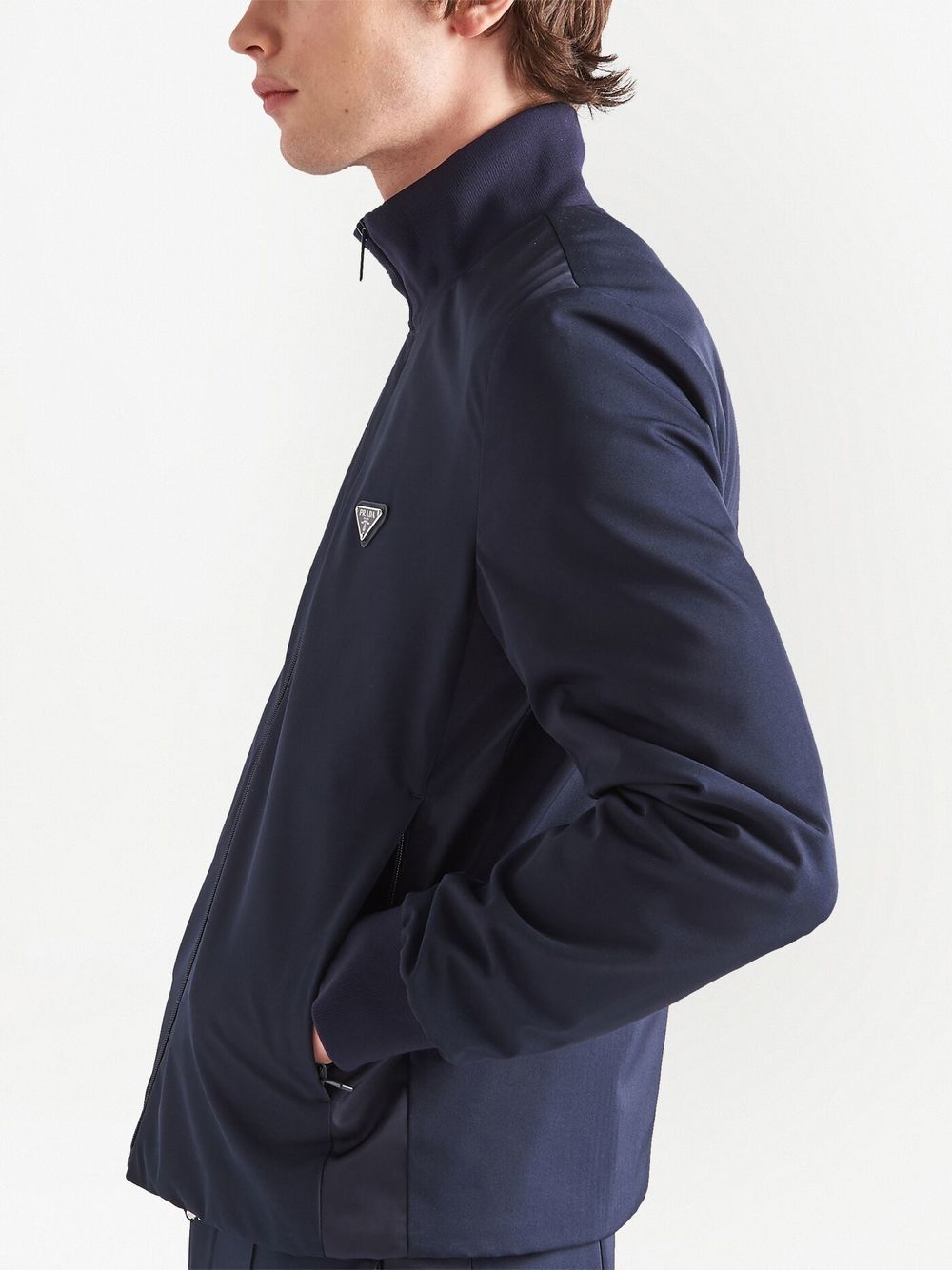 Prada ジップアップ ジャケット | ブルー | FARFETCH JP