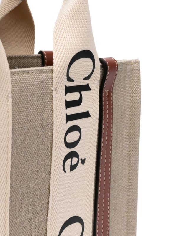 Chloé logo-print Tote Bag | Neutrals | FARFETCH FI