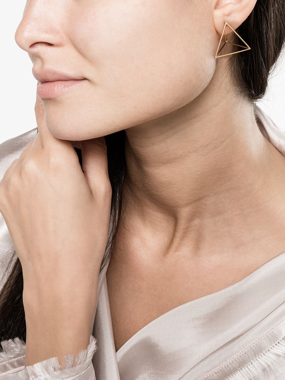 Shihara トライアングル ピアス 18Kイエローゴールド 25mm 通販 - FARFETCH