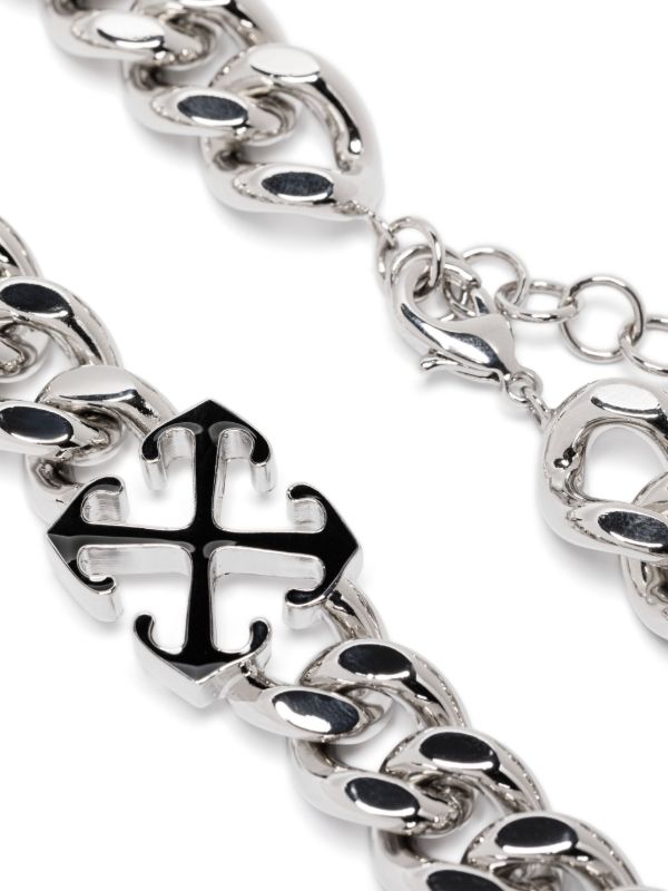 Off-White ロゴ ネックレス | シルバートーン | FARFETCH JP