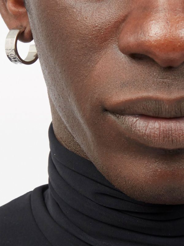 MM6 Maison Margiela フープピアス | シルバートーン | FARFETCH JP