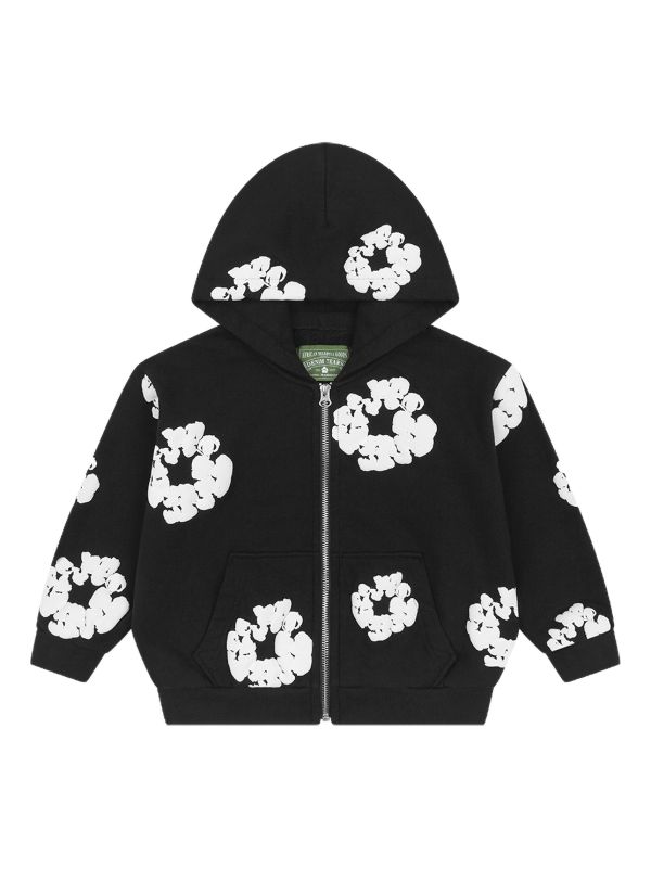 Denim Tears Wreath ジップアップ パーカー | ブラック | FARFETCH JP