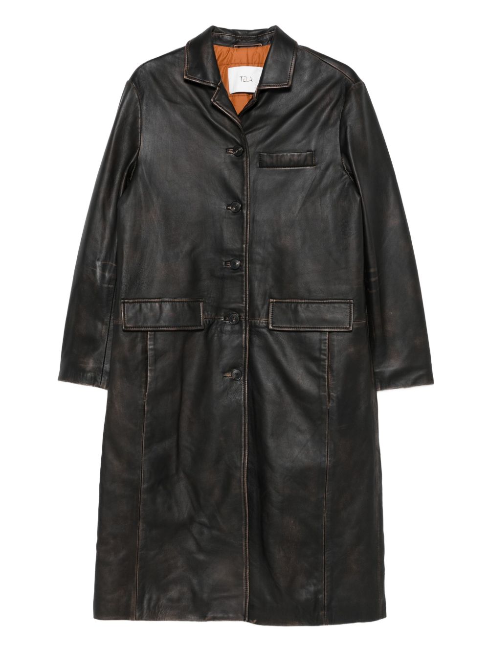 Tela ボタン レザーコート | ブラック | FARFETCH JP