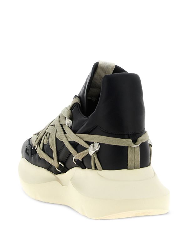 Rick Owens Megalace Geth Runner lace-up Sneakers | Black | FARFETCH