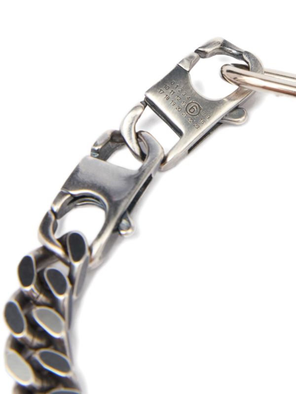 MM6 Maison Margiela カーブチェーン ブレスレット | シルバートーン