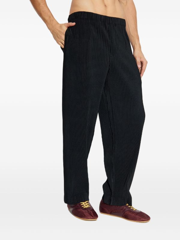 Homme Plissé Issey Miyake プリーツ パンツ | ブラック | FARFETCH JP