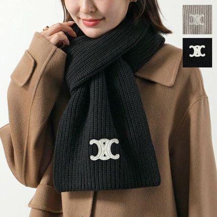 ブラック（黒）系 CELINE(セリーヌ) マフラー・ストール(レディース