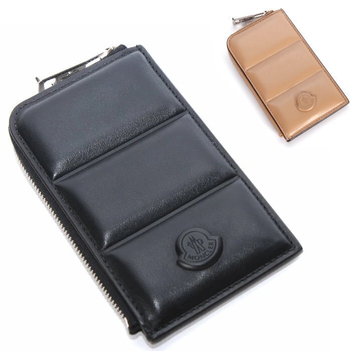 モンクレール レザー カードホルダー ブラック FLAT CARD HOLDER