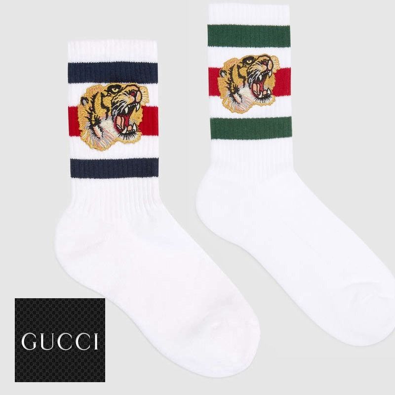 GUCCI】 完売必至☆メンズ☆タイガーソックス（全2色） (GUCCI/靴下