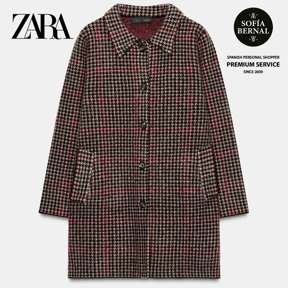 ZARA ウール100％千鳥格子柄コート (ZARA/ジャケット) 2893/174/330