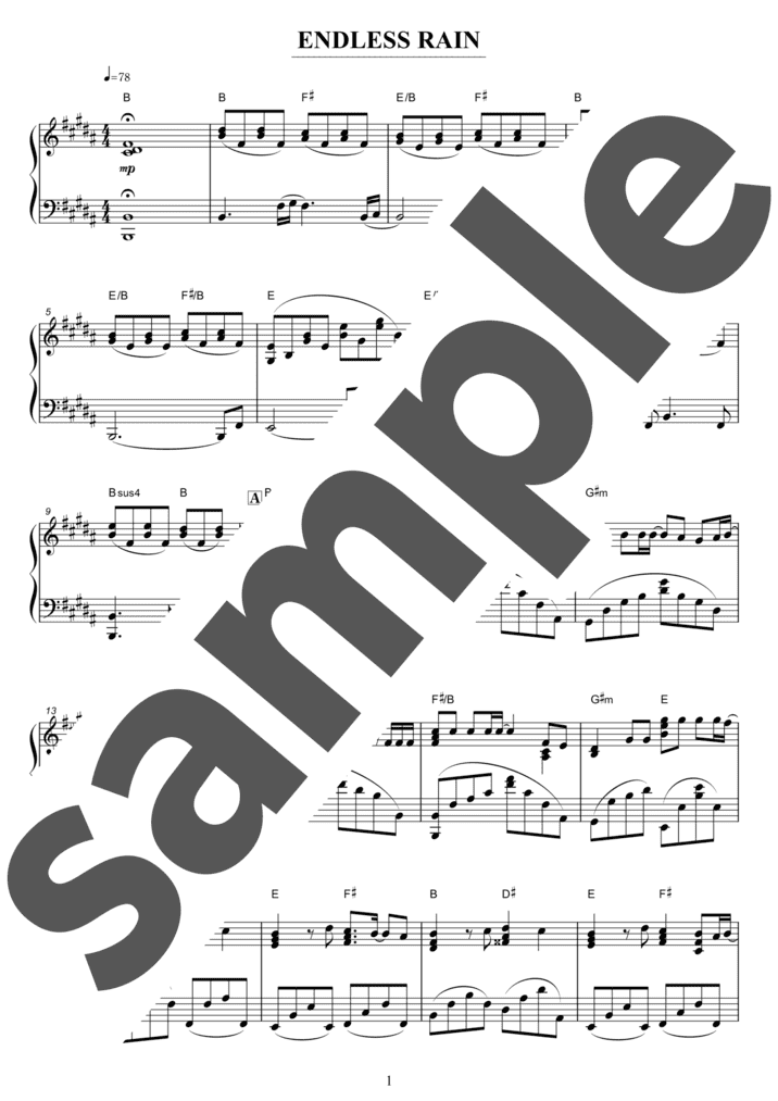 メロディ譜】紅 / YOSHIKI，X JAPAN