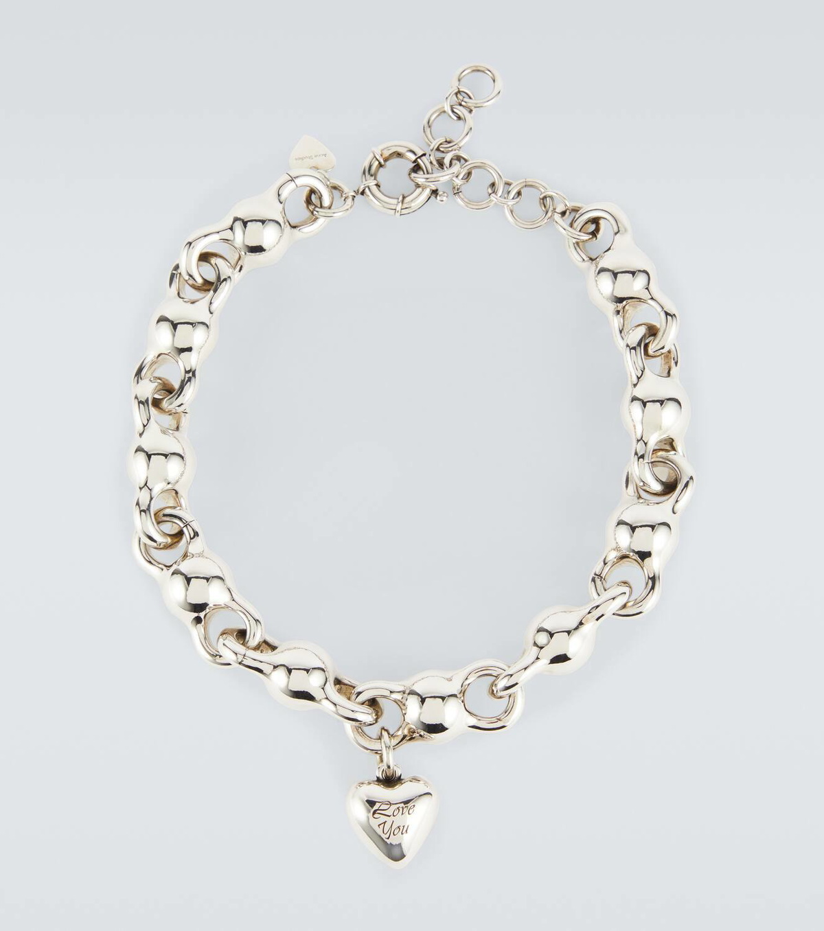 Acne Studios Heart charm chain necklace Acne Studios