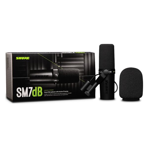 SHURE プリアンプ内蔵ボーカル用ダイナミックマイクロホン SM7DB 1個