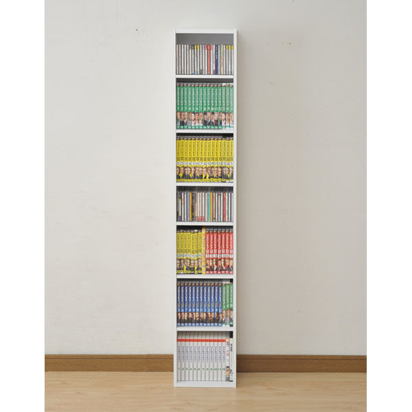 YAMAZEN コミック・CD・DVD収納ラック 幅255×奥行170×高1500mm