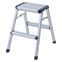 YAMAZEN 天板が広くて安心なアルミ幅広踏み台 2段 YM-DB02SG(DBL) 1台